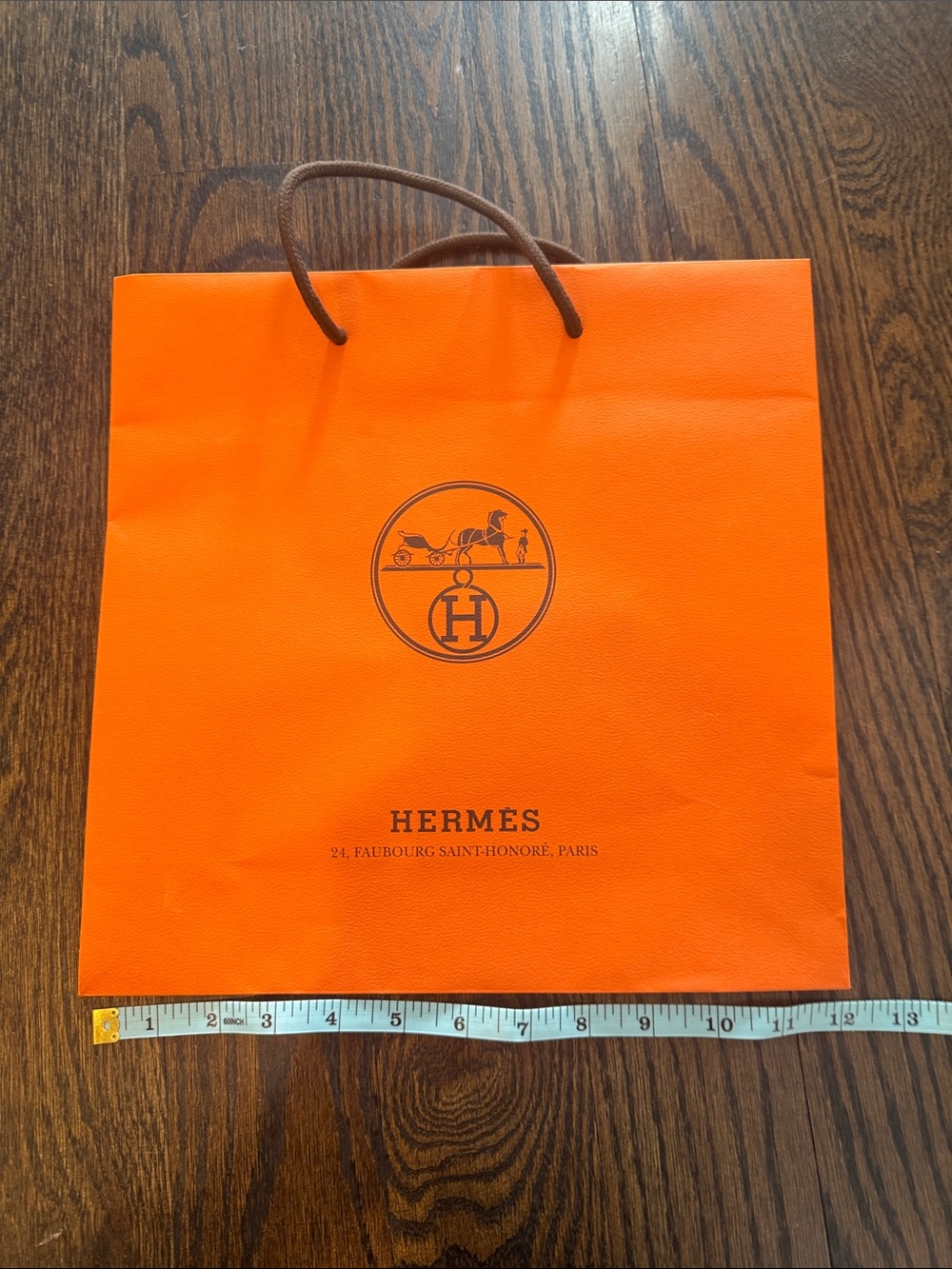 Hermes 12x12 Shopping bag like new orange
